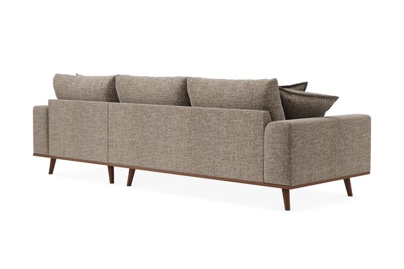 Copenhagen Premium 4-sits Högervänd L-formad Djup Divansoffa i Chenille - Brun - Möbler - Vardagsrum - Soffor - Divansoffa & schäslong