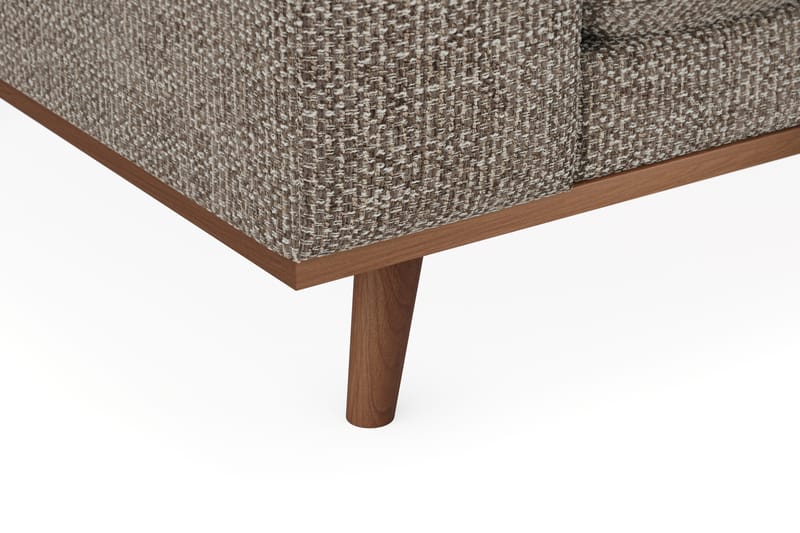 Copenhagen Premium 4-sits Högervänd L-formad Djup Schäslongsoffa i Chenille - Brun - Möbler - Vardagsrum - Soffor - Divansoffa & schäslong