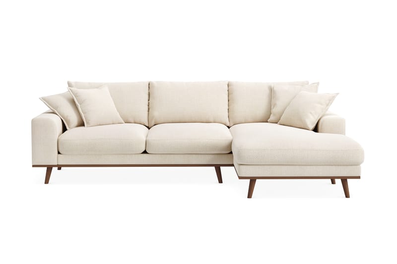 Copenhagen Premium 4-sits Högervänd L-formad Djup Divansoffa i Chenille - Ljusbeige - Möbler - Vardagsrum - Soffor - Divansoffa & schäslong