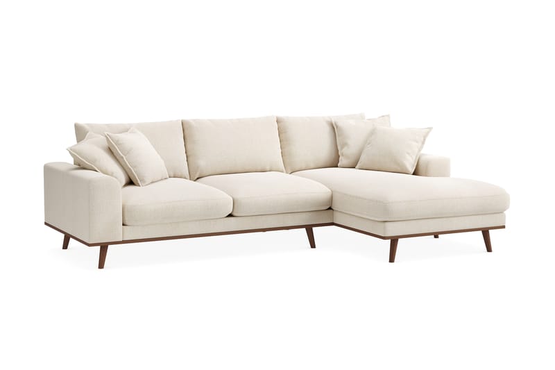 Copenhagen Premium 4-sits Högervänd L-formad Djup Divansoffa i Chenille - Ljusbeige - Möbler - Vardagsrum - Soffor - Divansoffa & schäslong