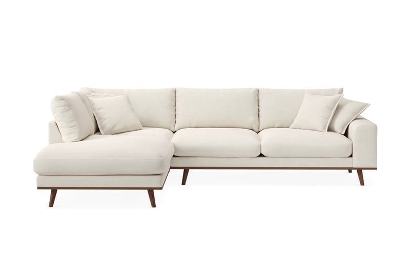 Copenhagen Premium 4-sits Vänstervänd L-formad Djup Schäslongsoffa i Tyg - Ljusbeige - Möbler - Vardagsrum - Soffor - Divansoffa & schäslong