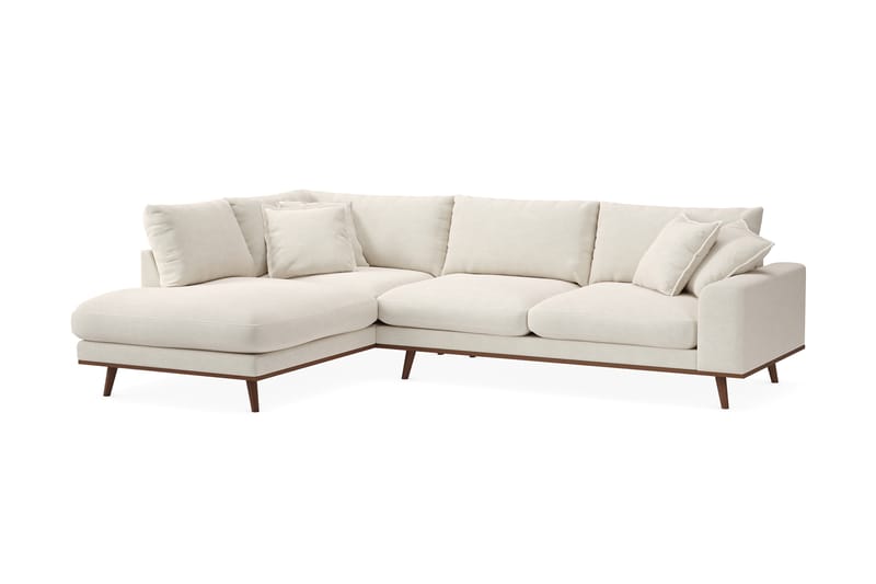 Copenhagen Premium 4-sits Vänstervänd L-formad Djup Schäslongsoffa i Tyg - Ljusbeige - Möbler - Vardagsrum - Soffor - Divansoffa & schäslong