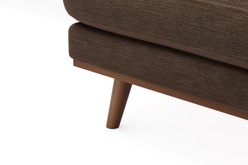 Copenhagen Premium 5-sits Högervänd U-formad Djup Soffa med Divan och Schäslong i Tyg - Brun - Möbler - Vardagsrum - Soffor - U-soffor