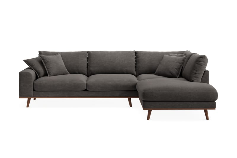 Copenhagen Premium 4-sits Högervänd L-formad Djup Schäslongsoffa i Tyg - Mörkgrå - Möbler - Vardagsrum - Soffor - Divansoffa & schäslong