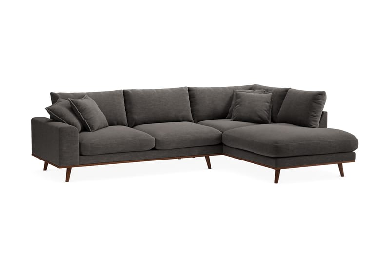 Copenhagen Premium 4-sits Högervänd L-formad Djup Schäslongsoffa i Tyg - Mörkgrå - Möbler - Vardagsrum - Soffor - Divansoffa & schäslong