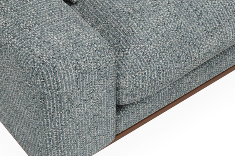 Copenhagen Premium 4-sits Högervänd L-formad Djup Divansoffa i Chenille - Grå/Blå - Möbler - Vardagsrum - Soffor - Divansoffa & schäslong