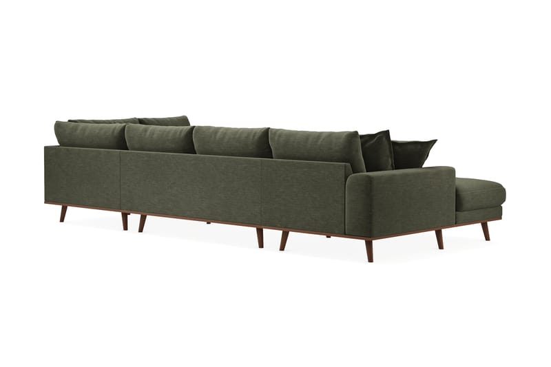 Copenhagen Premium 5-sits Vänstervänd U-formad Djup Soffa med Divan och Schäslong i Tyg - Grön - Möbler - Vardagsrum - Soffor - U-soffor