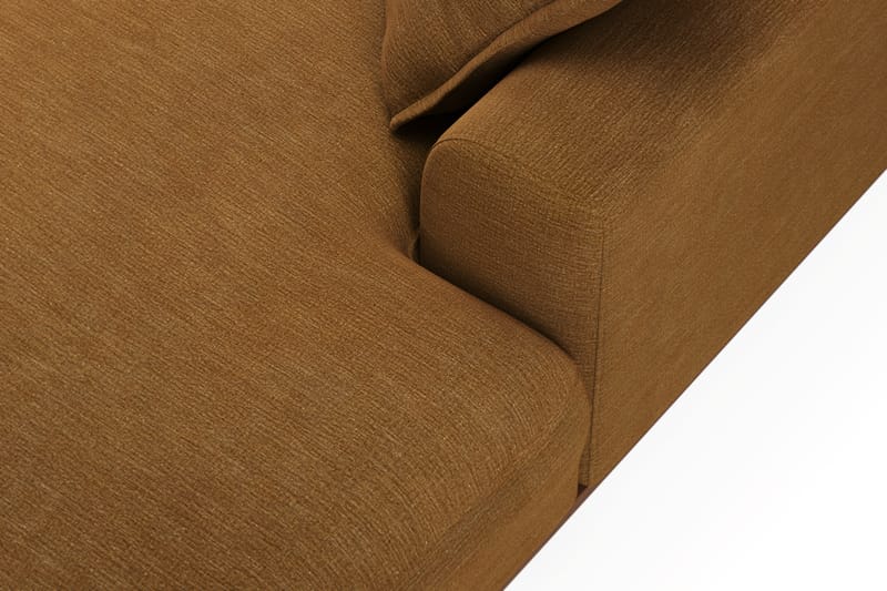 Copenhagen Premium 5-sits Högervänd U-formad Djup Soffa med Divan och Schäslong i Tyg - Senapsgul - Möbler - Vardagsrum - Soffor - U-soffor