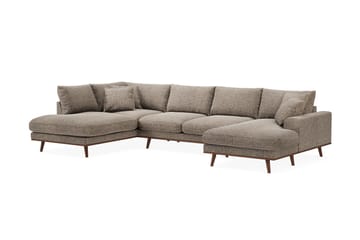 Copenhagen Premium 5-sits Vänstervänd U-formad Djup Soffa med Divan och Schäslong i Chenille