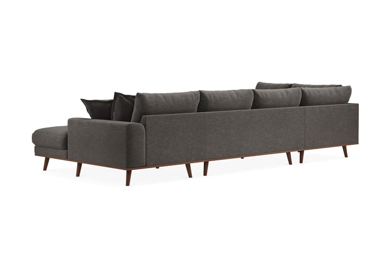 Copenhagen Premium 5-sits Högervänd U-formad Djup Soffa med Divan och Schäslong i Tyg - Mörkgrå - Möbler - Vardagsrum - Soffor - U-soffor
