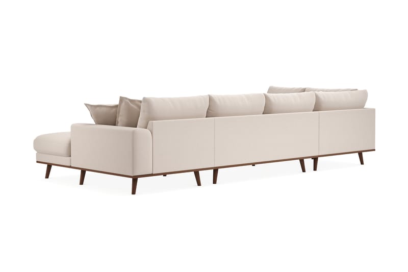 Copenhagen Premium 5-sits Vänstervänd U-formad Djup Soffa med Divan och Schäslong i Bouclé - Ljusbeige - Möbler - Vardagsrum - Soffor - U-soffor