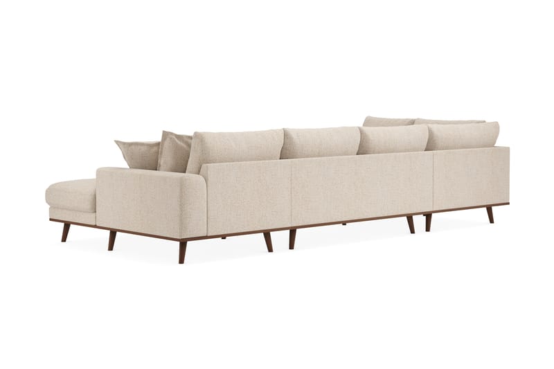 Copenhagen Premium 5-sits Vänstervänd U-formad Djup Soffa med Divan och Schäslong i Chenille - Beige - Möbler - Vardagsrum - Soffor - U-soffor
