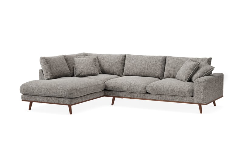 Copenhagen Premium 4-sits Vänstervänd L-formad Djup Schäslongsoffa i Chenille - Grå - Möbler - Vardagsrum - Soffor - Divansoffa & schäslong