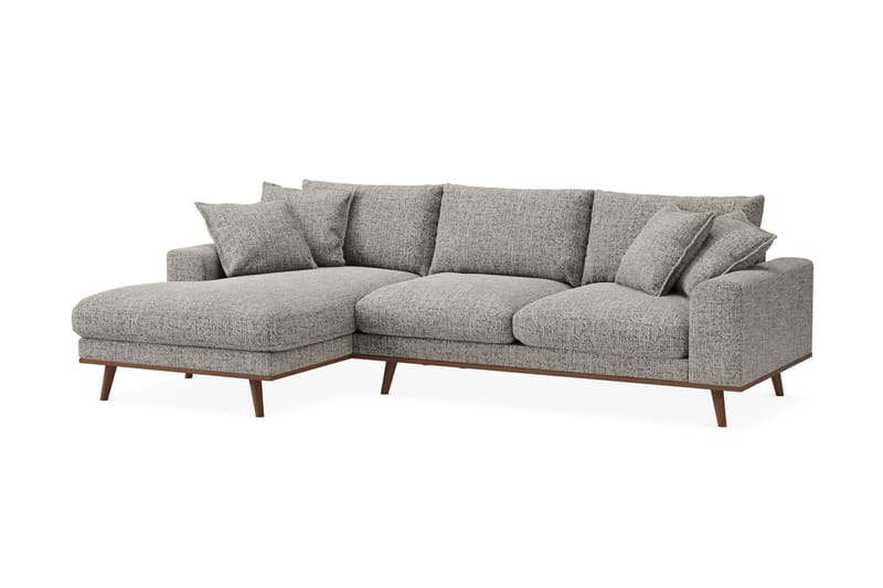 Copenhagen Premium 4-sits Vänstervänd L-formad Djup Divansoffa i Chenille - Grå - Möbler - Vardagsrum - Soffor - Divansoffa & schäslong