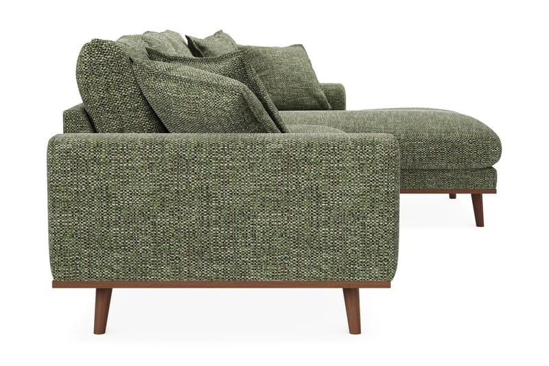 Copenhagen Premium 4-sits Högervänd L-formad Djup Divansoffa i Chenille - Grön - Möbler - Vardagsrum - Soffor - Divansoffa & schäslong