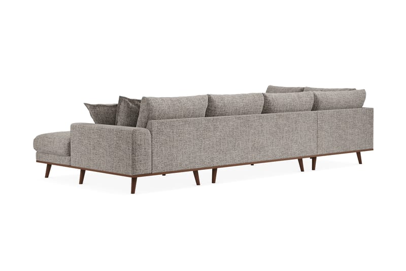 Copenhagen Premium 5-sits Vänstervänd U-formad Djup Soffa med Divan och Schäslong i Chenille - Grå - Möbler - Vardagsrum - Soffor - U-soffor