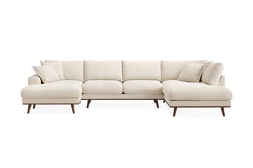 Copenhagen Premium 5-sits Högervänd U-formad Djup Soffa med Divan och Schäslong i Chenille