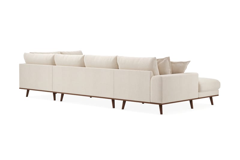 Copenhagen Premium 5-sits Högervänd U-formad Djup Soffa med Divan och Schäslong i Chenille - Ljusbeige - Möbler - Vardagsrum - Soffor - U-soffor
