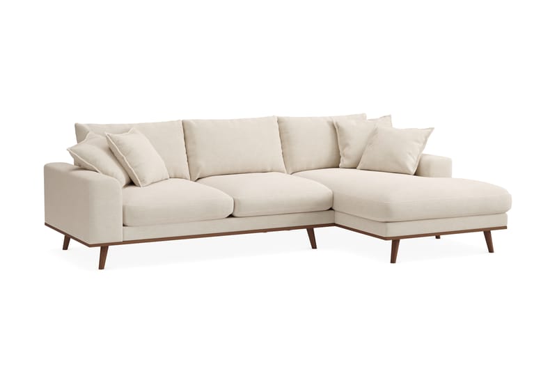 Copenhagen Premium 4-sits Högervänd L-formad Djup Divansoffa i Tyg - Beige - Möbler - Vardagsrum - Soffor - Divansoffa & schäslong