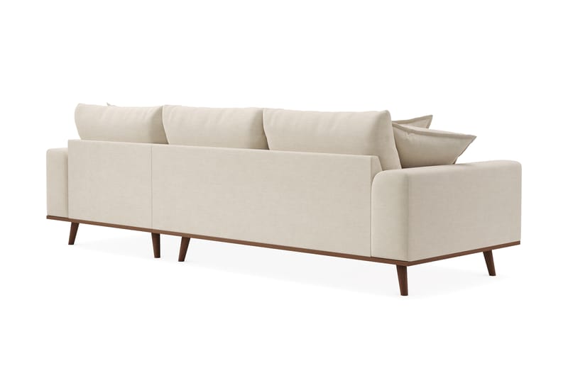 Copenhagen Premium 4-sits Högervänd L-formad Djup Divansoffa i Tyg - Beige - Möbler - Vardagsrum - Soffor - Divansoffa & schäslong