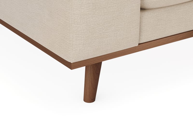 Copenhagen Premium 4-sits Högervänd L-formad Djup Schäslongsoffa i Tyg - Beige - Möbler - Vardagsrum - Soffor - Divansoffa & schäslong