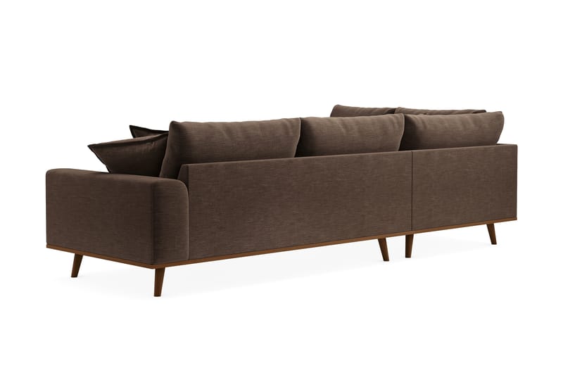 Copenhagen Premium 4-sits Vänstervänd L-formad Djup Schäslongsoffa i Tyg - Brun - Möbler - Vardagsrum - Soffor - Divansoffa & schäslong