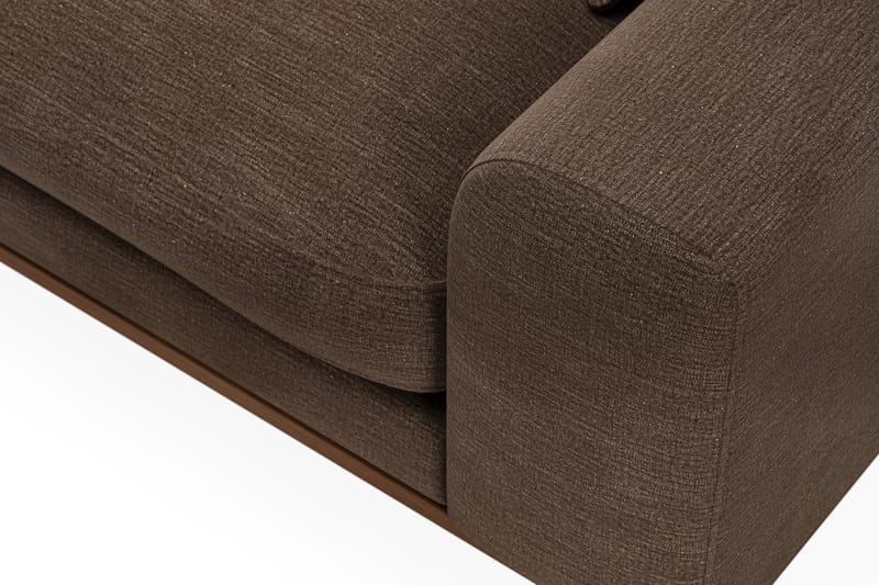 Copenhagen Premium 4-sits Vänstervänd L-formad Djup Schäslongsoffa i Tyg - Brun - Möbler - Vardagsrum - Soffor - Divansoffa & schäslong