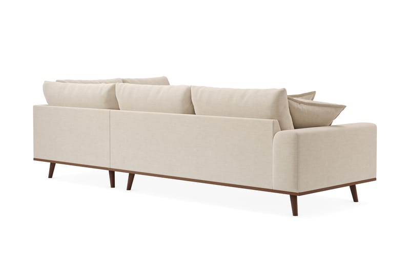 Copenhagen Premium 4-sits Högervänd L-formad Djup Schäslongsoffa i Tyg - Beige - Möbler - Vardagsrum - Soffor - Divansoffa & schäslong