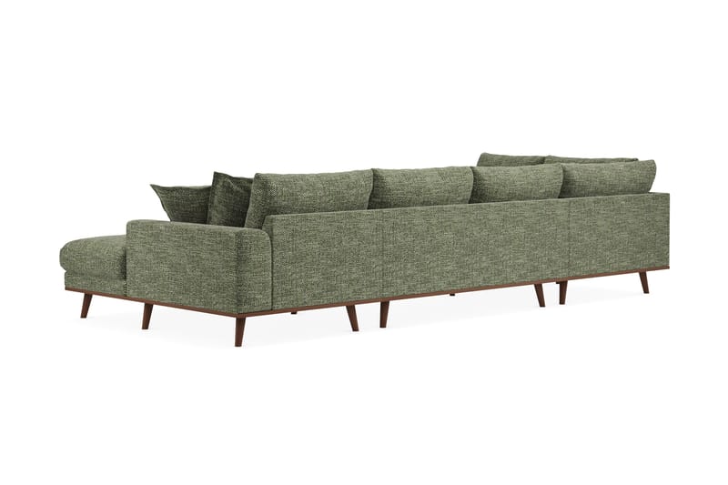 Copenhagen Premium 5-sits Vänstervänd U-formad Djup Soffa med Divan och Schäslong i Chenille - Grön - Möbler - Vardagsrum - Soffor - U-soffor