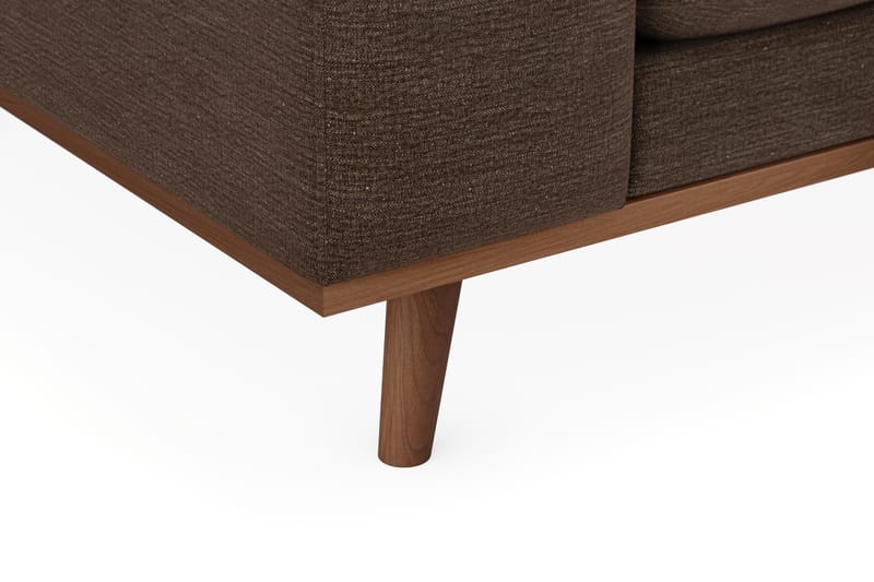 Copenhagen Premium 4-sits Högervänd L-formad Djup Schäslongsoffa i Tyg - Brun - Möbler - Vardagsrum - Soffor - Divansoffa & schäslong