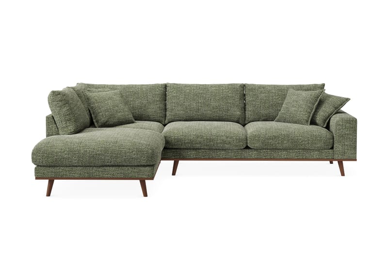 Copenhagen Premium 4-sits Vänstervänd L-formad Djup Schäslongsoffa i Chenille - Grön - Möbler - Vardagsrum - Soffor - Divansoffa & schäslong