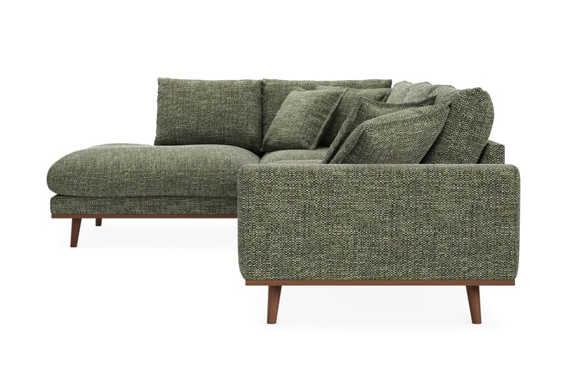 Copenhagen Premium 4-sits Vänstervänd L-formad Djup Schäslongsoffa i Chenille - Grön - Möbler - Vardagsrum - Soffor - Divansoffa & schäslong