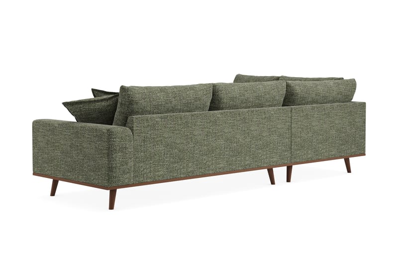 Copenhagen Premium 4-sits Vänstervänd L-formad Djup Schäslongsoffa i Chenille - Grön - Möbler - Vardagsrum - Soffor - Divansoffa & schäslong