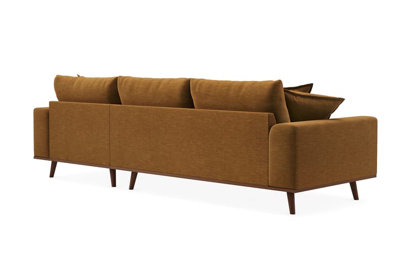 Copenhagen Premium 4-sits Högervänd L-formad Djup Divansoffa i Tyg - Senapsgul - Möbler - Vardagsrum - Soffor - Divansoffa & schäslong