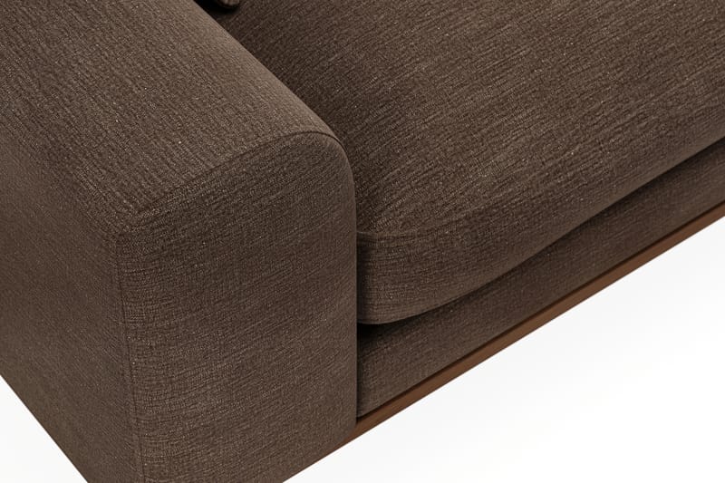 Copenhagen Premium 4-sits Högervänd L-formad Djup Schäslongsoffa i Tyg - Brun - Möbler - Vardagsrum - Soffor - Divansoffa & schäslong