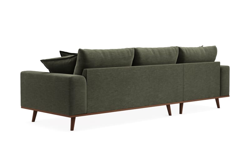 Copenhagen Premium 4-sits Vänstervänd L-formad Djup Divansoffa i Tyg - Grön - Möbler - Vardagsrum - Soffor - Divansoffa & schäslong