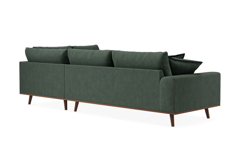 Copenhagen Premium 4-sits Högervänd L-formad Djup Schäslongsoffa i Tyg - Grön - Möbler - Vardagsrum - Soffor - Divansoffa & schäslong