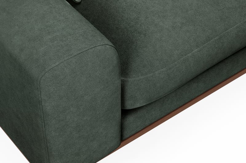 Copenhagen Premium 4-sits Högervänd L-formad Djup Schäslongsoffa i Tyg - Grön - Möbler - Vardagsrum - Soffor - Divansoffa & schäslong