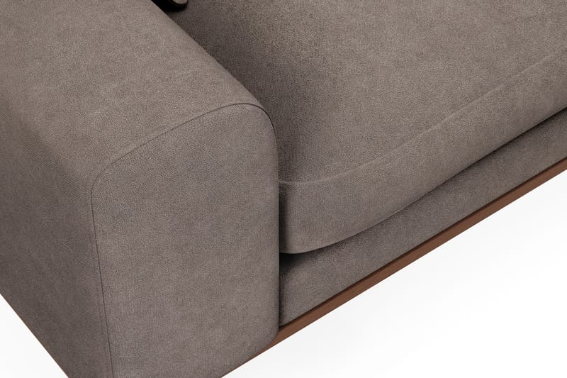 Copenhagen Premium 4-sits Högervänd L-formad Djup Schäslongsoffa i Tyg - Brun - Möbler - Vardagsrum - Soffor - Divansoffa & schäslong