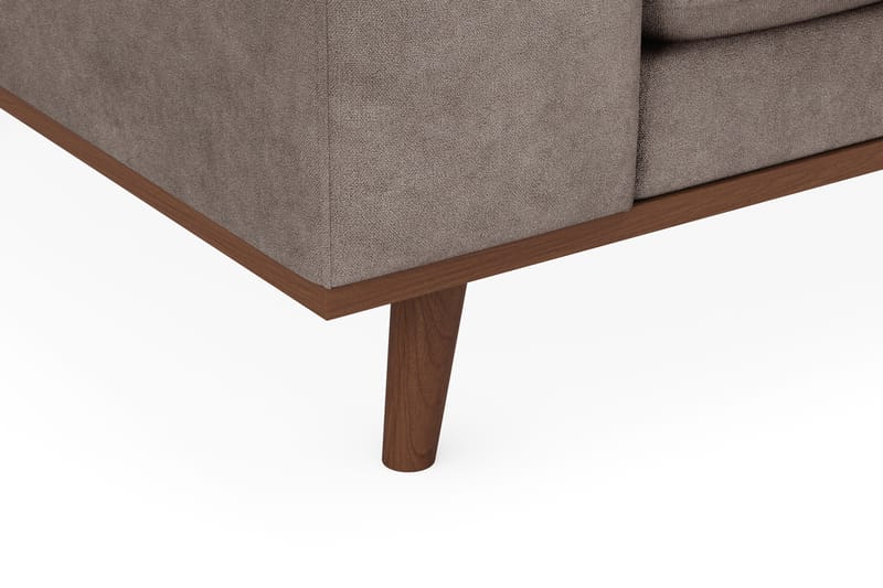 Copenhagen Premium 4-sits Högervänd L-formad Djup Divansoffa i Tyg - Brun - Möbler - Vardagsrum - Soffor - Divansoffa & schäslong