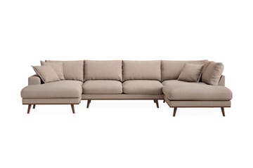 Copenhagen Premium 5-sits Högervänd U-formad Djup Soffa med Divan och Schäslong i Tyg