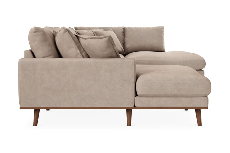 Copenhagen Premium 5-sits Högervänd U-formad Djup Soffa med Divan och Schäslong i Tyg - Ljusbrun - Möbler - Vardagsrum - Soffor - U-soffor
