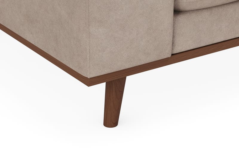 Copenhagen Premium 5-sits Högervänd U-formad Djup Soffa med Divan och Schäslong i Tyg - Ljusbrun - Möbler - Vardagsrum - Soffor - U-soffor