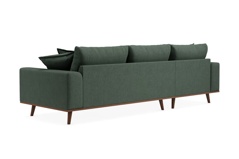 Copenhagen Premium 4-sits Vänstervänd L-formad Djup Divansoffa i Tyg - Grön - Möbler - Vardagsrum - Soffor - Divansoffa & schäslong