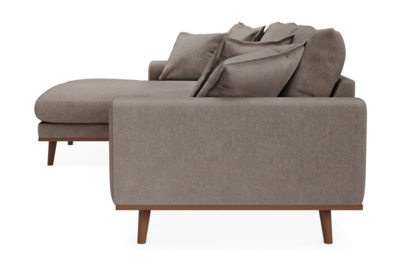 Copenhagen Premium 4-sits Vänstervänd L-formad Djup Divansoffa i Tyg - Brun - Möbler - Vardagsrum - Soffor - Divansoffa & schäslong