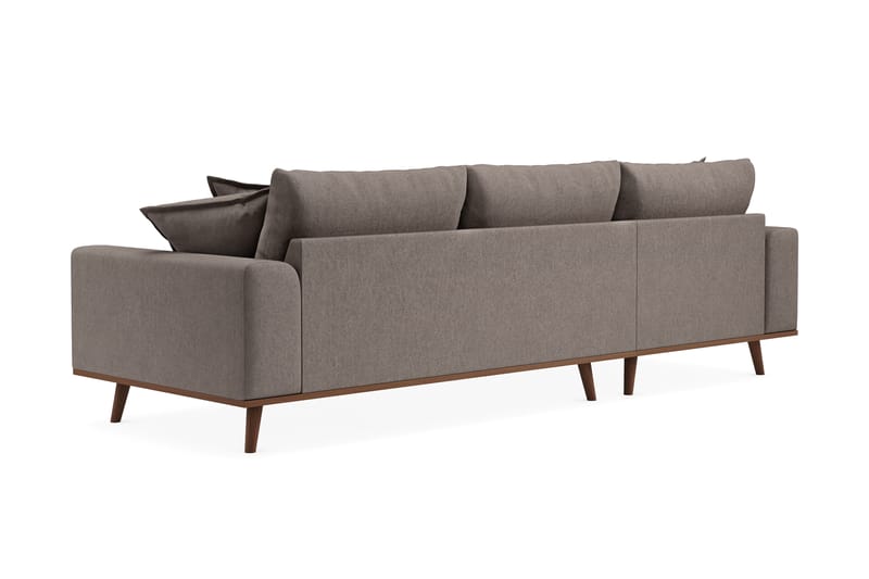 Copenhagen Premium 4-sits Vänstervänd L-formad Djup Divansoffa i Tyg - Brun - Möbler - Vardagsrum - Soffor - Divansoffa & schäslong
