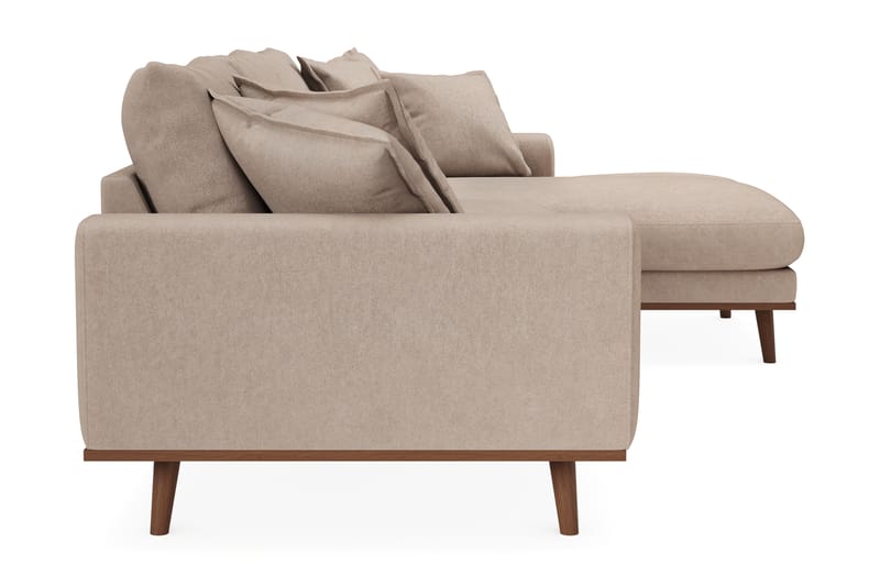 Copenhagen Premium 4-sits Högervänd L-formad Djup Divansoffa i Tyg - Ljusbrun - Möbler - Vardagsrum - Soffor - Divansoffa & schäslong