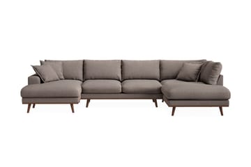 Copenhagen Premium 5-sits Högervänd U-formad Djup Soffa med Divan och Schäslong i Tyg