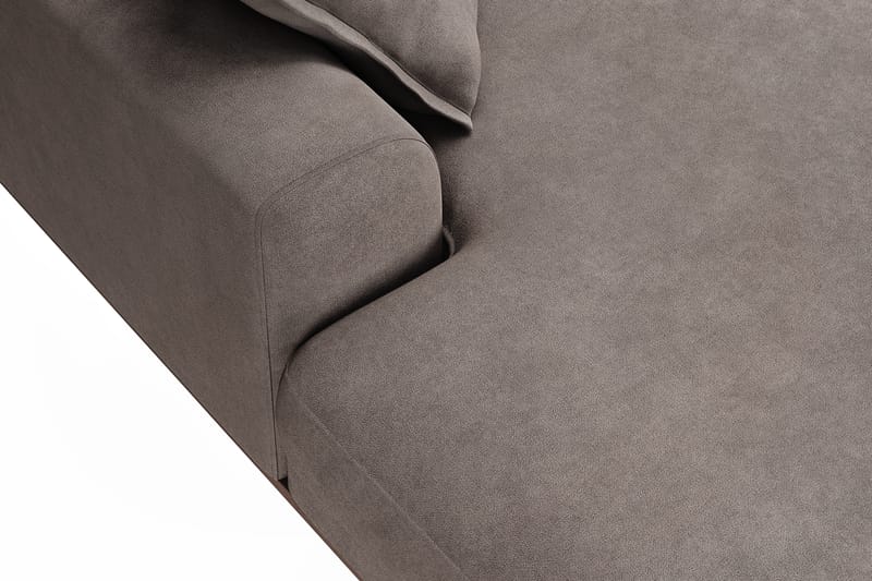 Copenhagen Premium 5-sits Högervänd U-formad Djup Soffa med Divan och Schäslong i Tyg - Brun - Möbler - Vardagsrum - Soffor - U-soffor