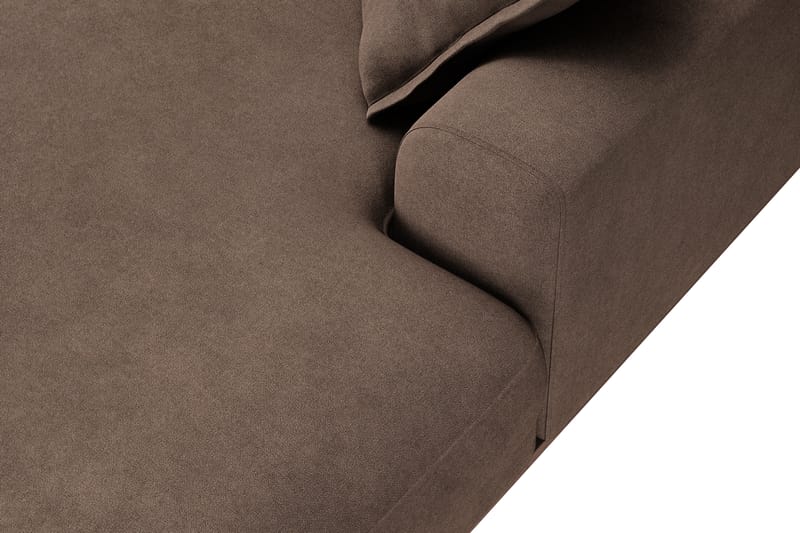 Copenhagen Premium 5-sits Vänstervänd U-formad Djup Soffa med Divan och Schäslong i Tyg - Mörkbrun - Möbler - Vardagsrum - Soffor - U-soffor